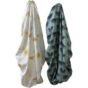 2 x Fitted Pack and Play Crib Sheets Baby Boy Girl